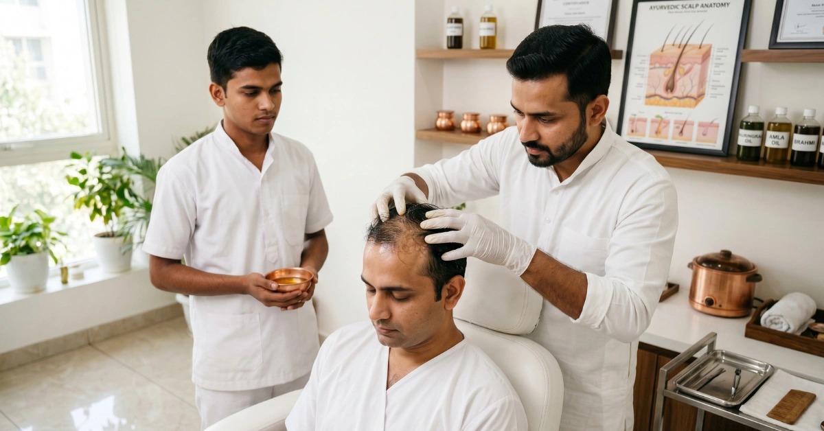 Ayurvedic treatment for hair loss in Dubai — scalp therapy